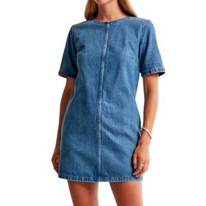 Abercrombie & Fitch - NWT Denim Shift Mini Dress Medium Wash Sz MP